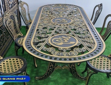TẠO ĐIỂM NHẤN CHO NGÔI NHÀ VÀ SÂN VƯỜN VỚI BÀN GHẾ NHÔM ĐÚC  CỰC ĐẸP