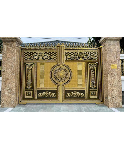 cổng nhôm đúc trống đồng