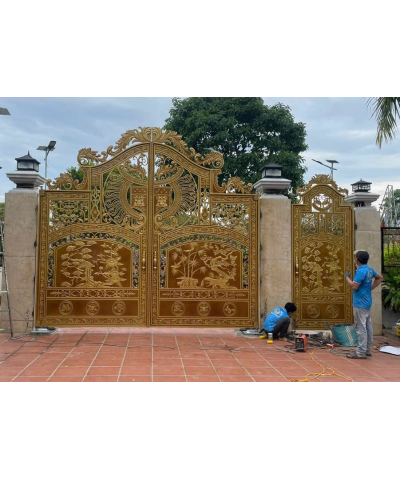 Thi Công Cổng Nhôm Đúc Đẹp Ở Bình Thuận 