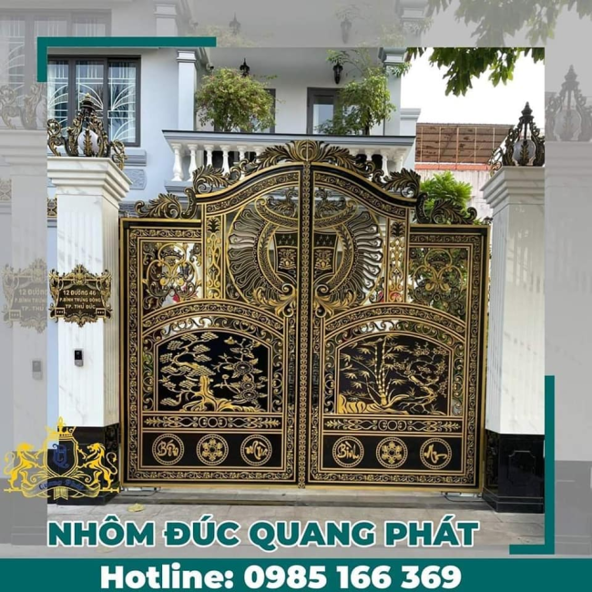 CỔNG NHÔM ĐÚC HR021