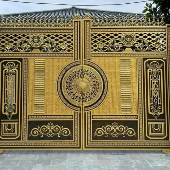 cổng nhôm đúc trống đồng