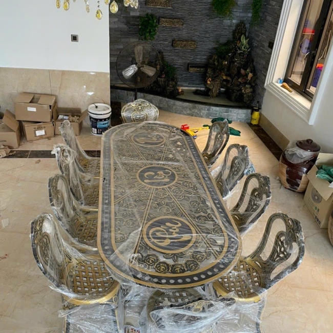 BÀN GHẾ NHÔM ĐÚC BG05