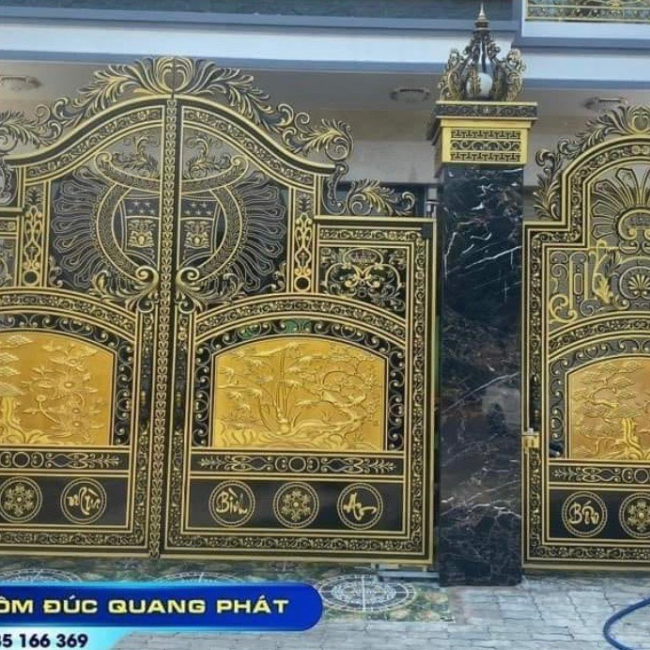 CỔNG NHÔM ĐÚC HR032